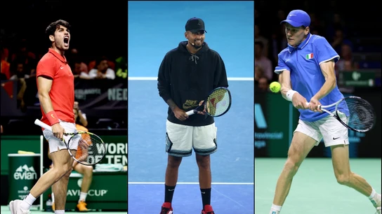 Carlos Alcaraz, Nick Kyrgios y Jannick Sinner Carlos Alcaraz, Nick Kyrgios y Jannick Sinner