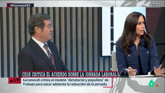 Pilar Velasco, de la reducción de la jornada laboral: "Es reprochable que Garamendi use el lenguaje combativo de Ayuso" Pilar Velasco, de la reducción de la jornada laboral: "Es reprochable que Garamendi use el lenguaje combativo de Ayuso"