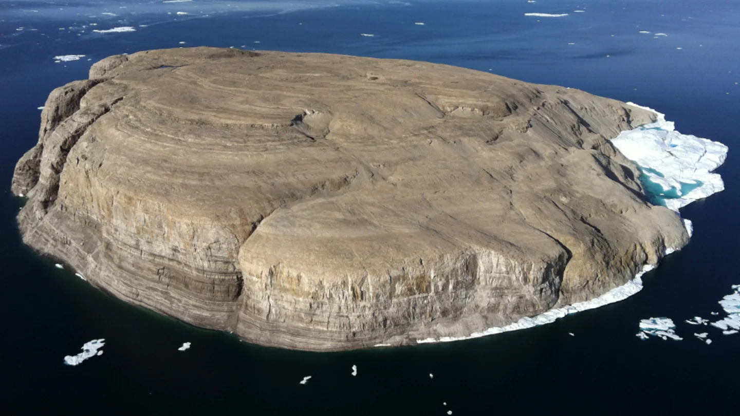 Isla de Hans, entre Groenlandia y Canadá Isla de Hans, entre Groenlandia y Canadá