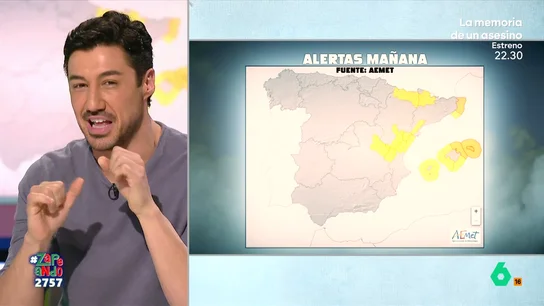 Francisco Cacho adelanta la previsión del tiempo para Nochebuena y Navidad: vientos, lluvia, sol y frío Francisco Cacho analiza en Zapeando qué nos deparará, meteorológicamente hablando, los días de Nochebuena y Navidad y avisa a los padres que 'estrenen' regalos con sus hijos en la calle: "Será una mañana de sol, pero muy fría".
