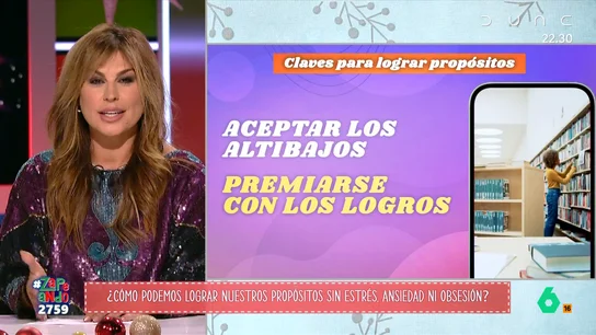 Raquel Perera da las claves para cumplir los propósitos de año nuevo: de asumir los altibajos a premiar los logros "4 de cada 10 personas acaba sufriendo problemas de ansiedad", afirma Raquel Perera en este vídeo donde la experta en coaching aporta valiosos consejos para afrontar y lograr los propósitos de año nuevo, sin caer en el estrés.