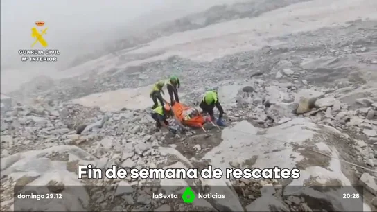 El último fin de semana del año deja una víctima mortal y numerosos rescates en las montañas El último fin de semana del año deja una víctima mortal y numerosos rescates en las montañas