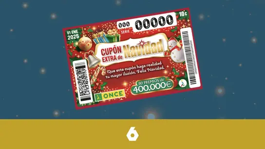 Imagen del cupón extra de Navidad de la ONCE en 2025. Imagen del cupón extra de Navidad de la ONCE del 1 de enero de 2025.