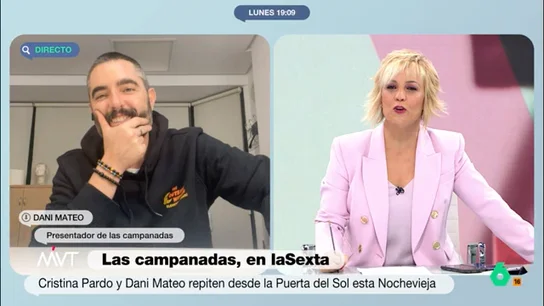Cristina Pardo bromea con el vestuario de Dani Mateo para las campanadas: "Ya has decidido convertirte en una persona adulta" Cristina Pardo bromea con el vestuario de Dani Mateo para las campanadas: "Ya has decidido convertirte en una persona adulta"