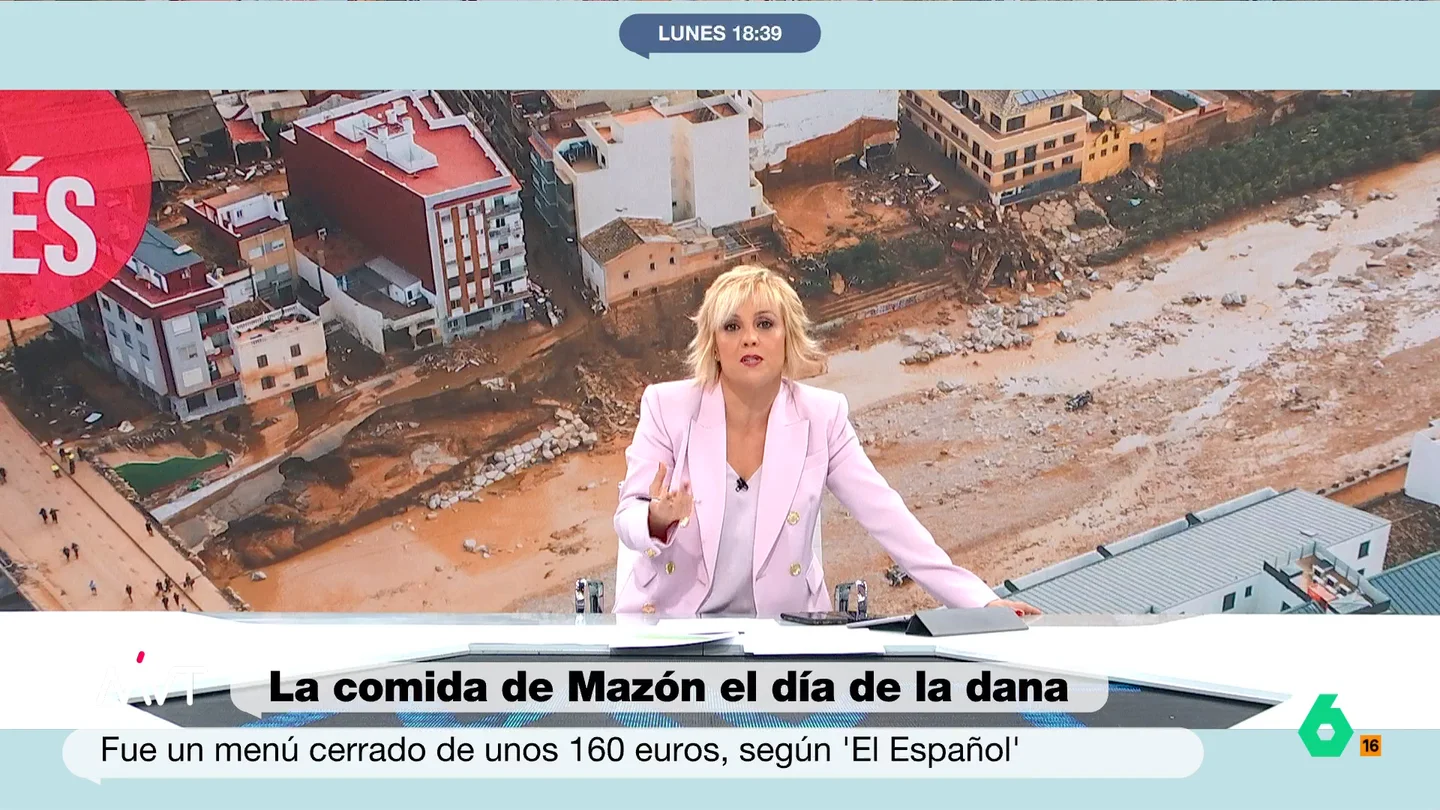 Cristina Pardo, tras conocer el posible precio de la comida de Mazón: "No veo el problema en enseñar la factura, otra cosa es que también se hubiera tomado 25 gintonics" Cristina Pardo, tras conocer el posible precio de la comida de Mazón: "No veo el problema en enseñar la factura, otra cosa es que también se hubiera tomado 25 gintonics"