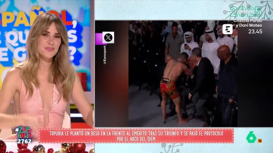 María Gómez compara el beso de Ilia Topuria al rey Juan Carlos I con el "que te da el chico que no quiere estar contigo" María Gómez compara el beso de Ilia Topuria al rey Juan Carlos I con el "que te da el chico que no quiere estar contigo"