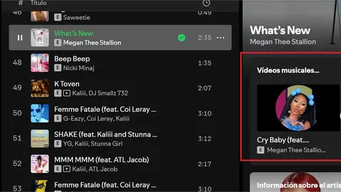 Vídeos musicales en Spotify Vídeos musicales en Spotify