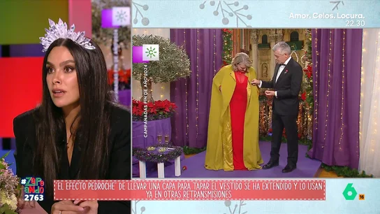 El 'efecto Pedroche' de llevar una capa para tapar el vestido de las Campanadas se ha extendido: otras cadenas ya lo usan El 'efecto Pedroche' de llevar una capa para tapar el vestido de las Campanadas se ha extendido: otras cadenas ya lo usan
