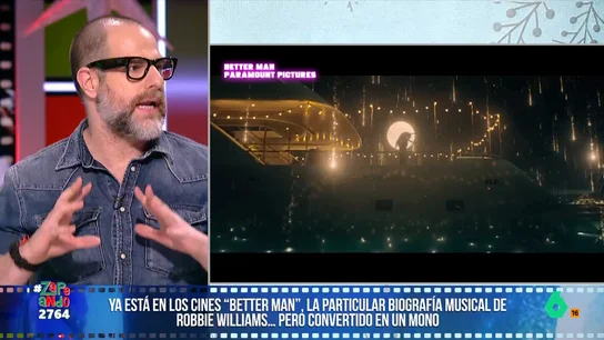 Alberto Rey analiza 'Better Man', el biopic sobre Robbie Williams: "Es una propuesta muy extrema" La película se basa en la vida del popular cantante británico pero cuenta con una particularidad: está protagonizada por un mono. "Dentro de esta saturación de biopics sirve para distinguirse de los demás", añade.