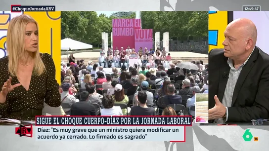 Afra Blanco: "No nos hagamos trampas, la patronal no va a firmar la reducción de la jornada laboral, como no lo hizo en 1983" Afra Blanco: "No nos hagamos trampas, la patronal no va a firmar la reducción de la jornada laboral, como no lo hizo en 1983"