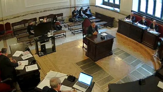 Un momento de la declaración de Ábalos ante el Tribunal Supremo Un momento de la declaración de Ábalos ante el Tribunal Supremo