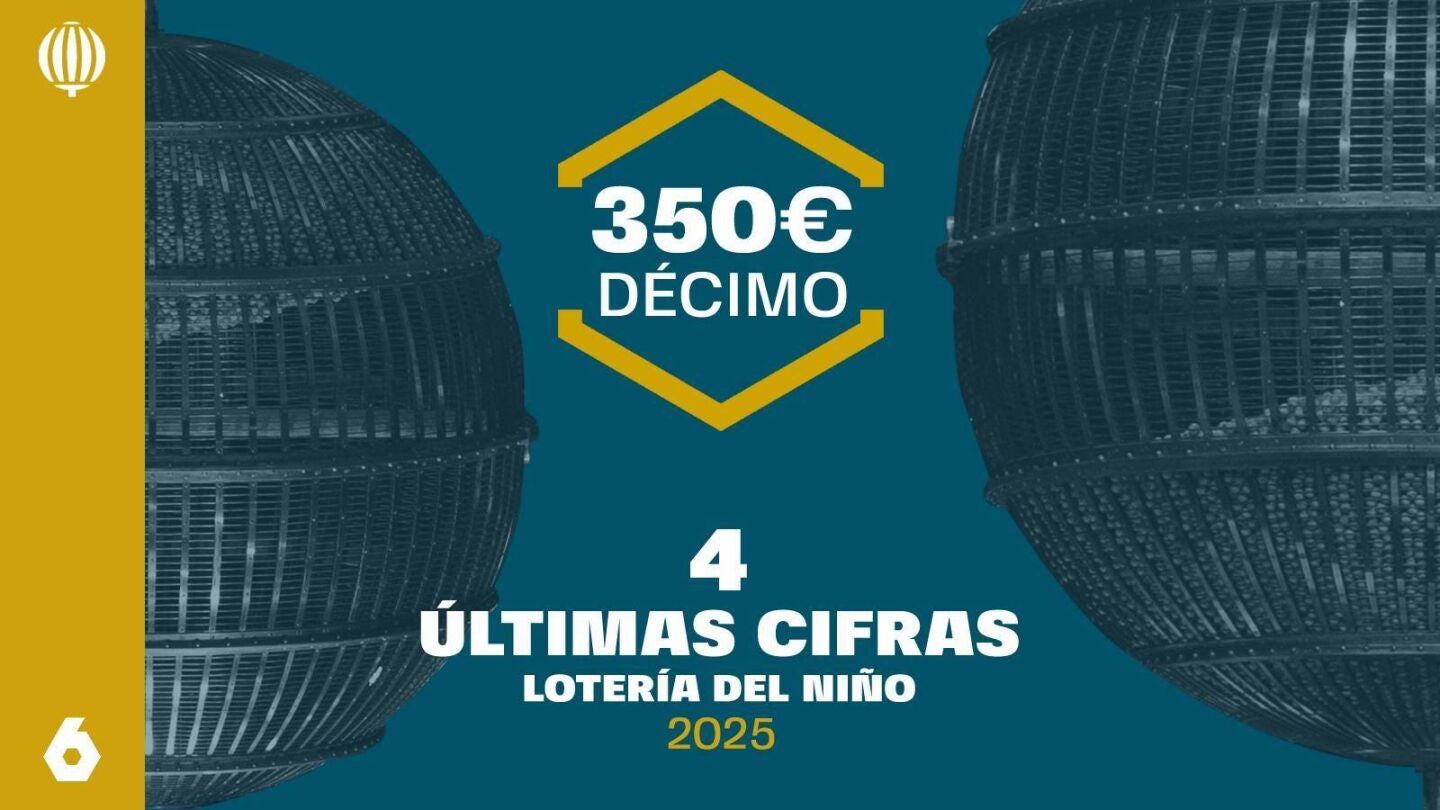 La lista de terminaciones con un premio de 350 euros en el sorteo del Ni&ntilde;o de 2025.