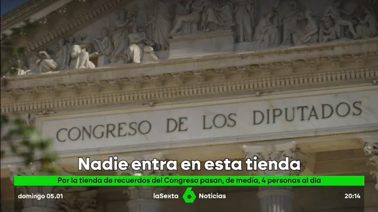 La desconocida tienda del Congreso de los Diputados que factura menos de 80 euros al día La desconocida tienda del Congreso de los Diputados que factura menos de 80 euros al día