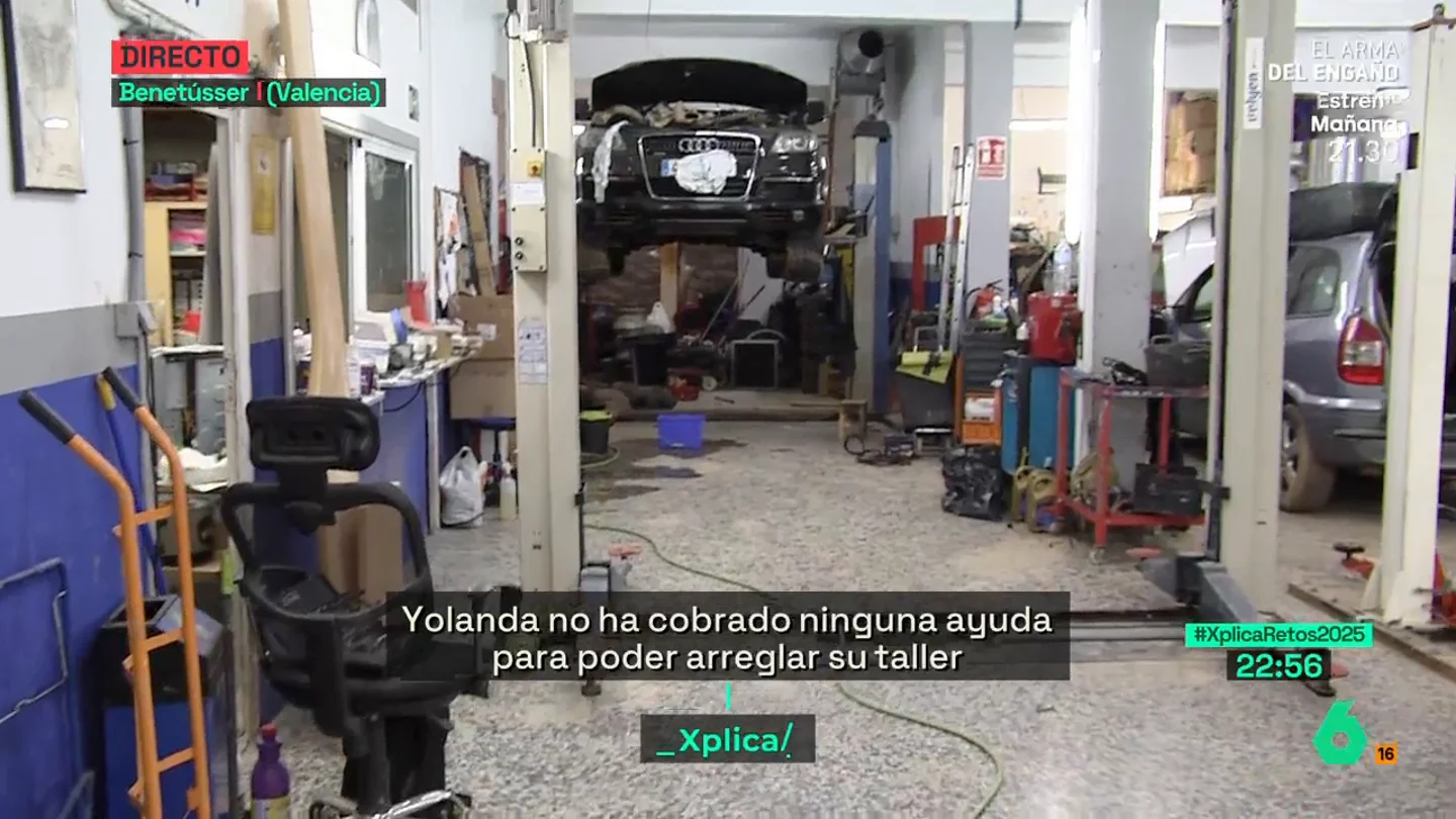 Xplica "Solo en herramientas hay un valor de 60.000 o de 70.000 euros": las grandes pérdidas de un taller afectado por la DANA de Valencia Xplica "Solo en herramientas hay un valor de 60.000 o de 70.000 euros": las grandes pérdidas de un taller afectado por la DANA de Valencia