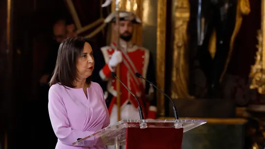 La ministra de Defensa, Margarita Robles, pronuncia su discurso La ministra de Defensa, Margarita Robles, pronuncia su discurso