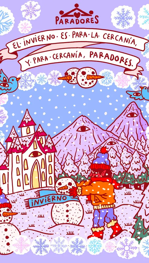 Cartel de la oferta de Paradores diseñado por Ricardo Cavolo Cartel de la oferta de Paradores diseñado por Ricardo Cavolo