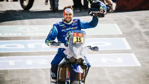Lorenzo Santolino, tras ganar la etapa Lorenzo Santolino, tras ganar la etapa