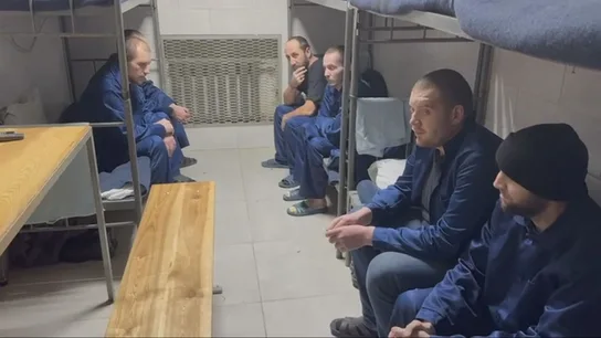 Imagen de la cárcel donde los ucranianos retienen a soldados rusos capturados en el frente Imagen de la cárcel donde los ucranianos retienen a soldados rusos capturados en el frente