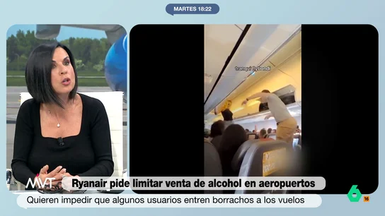 Bea de Vicente responde a Ryanair tras pedir limitar el alcohol en los aeropuertos Más Vale Tarde analiza en este vídeo la petición de Ryanair de limitar el alcohol en los aeropuertos para evitar incidentes de borrachos en sus aviones. "Puedes evitar lo que haces con el ciudadano bebido", añada Beatriz de Vicente.