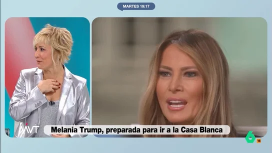 La reacción de Cristina Pardo tras escuchar a Melania Trump: "Qué poco representada me veo en este perfil de mujer" Melania Trump ha cambiado radicalmente de actitud respecto a su anterior etapa en la Casa Blanca y, en esta ocasión, celebra haber podido hacer las maletas y elegir los muebles para la mudanza. La reacción de Cristina Pardo, en este vídeo.