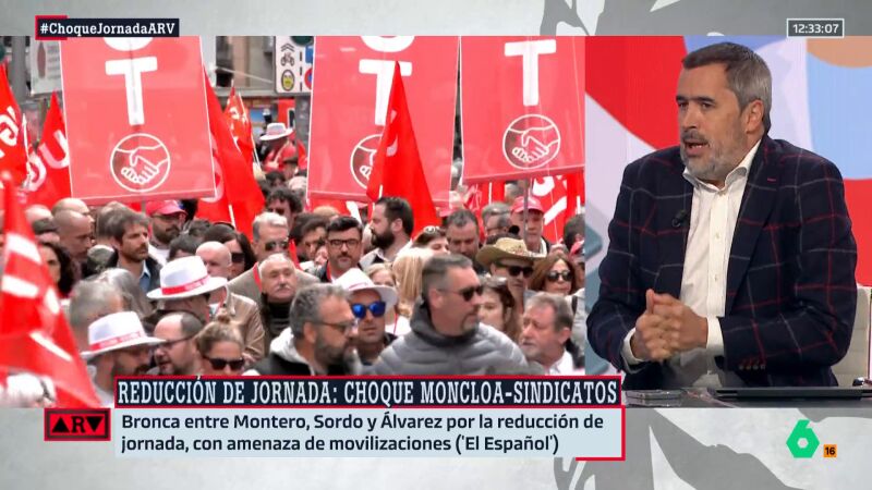 Carlos E. Cué analiza el choque por la reducción de jornada: "El PSOE no se puede permitir el lujo de una movilización sindical"