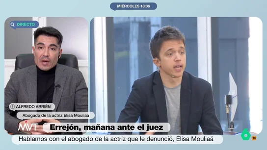 "Está afectada y nerviosa": el abogado de Elisa Mouliaá habla antes de su declaración por el caso Errejón "Está afectada y nerviosa": el abogado de Elisa Mouliaá habla antes de su declaración por el caso Errejón