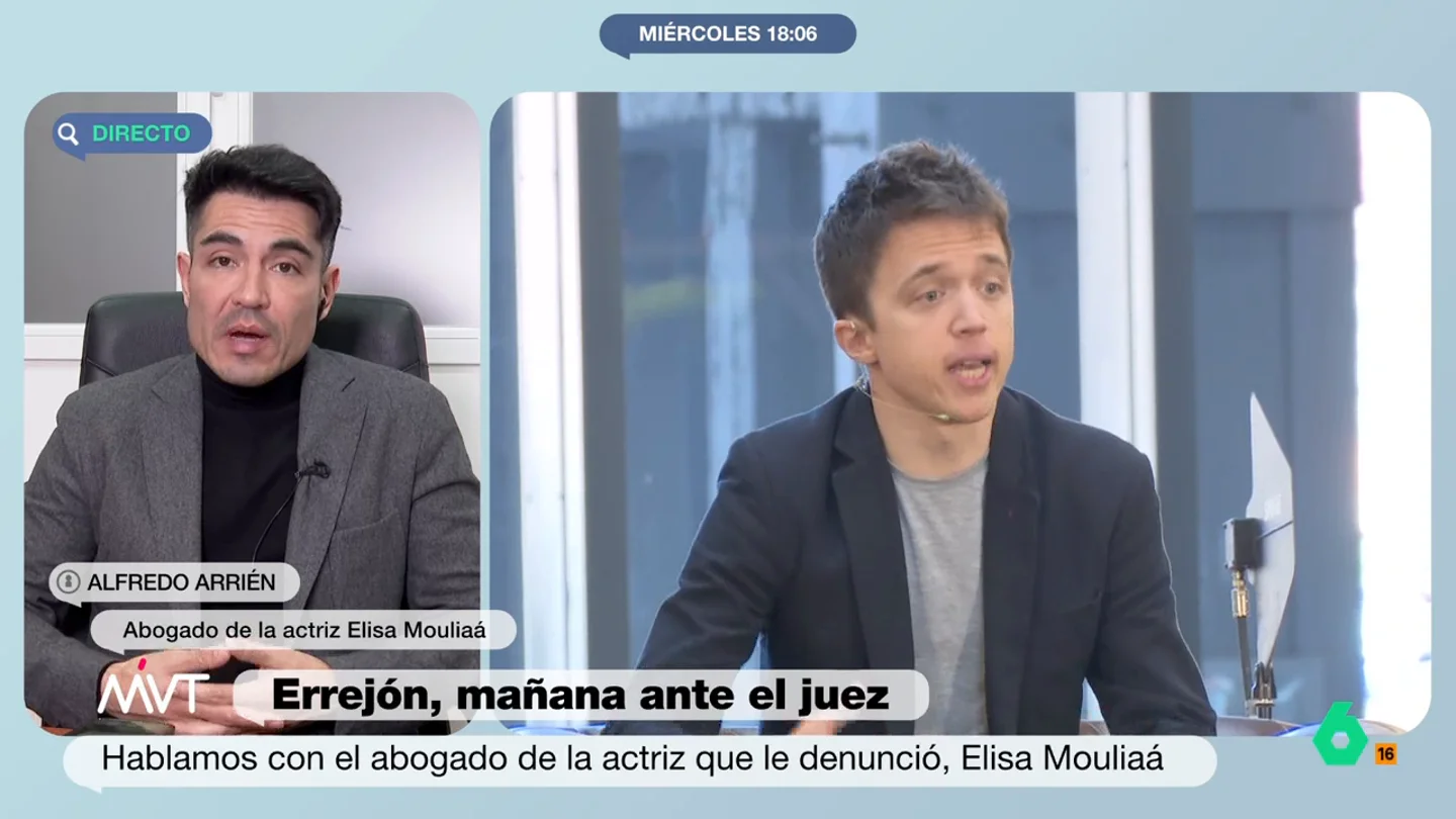"Está afectada y nerviosa": el abogado de Elisa Mouliaá habla antes de su declaración por el caso Errejón "Está afectada y nerviosa": el abogado de Elisa Mouliaá habla antes de su declaración por el caso Errejón