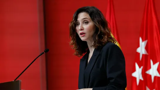 La presidenta de la Comunidad de Madrid, Isabel Díaz Ayuso, en rueda de prensa tras la reunión del Consejo de Gobierno autonómico La presidenta de la Comunidad de Madrid, Isabel Díaz Ayuso, en rueda de prensa tras la reunión del Consejo de Gobierno autonómico