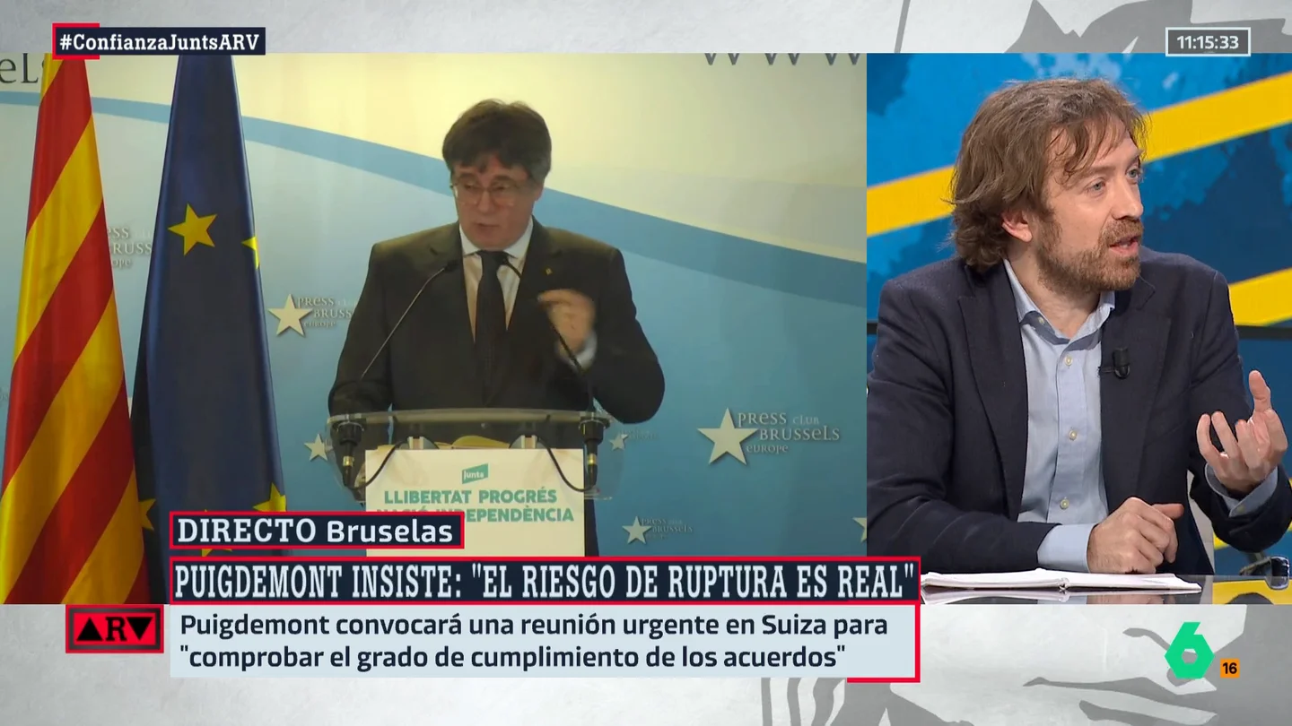 Gascón, sobre Junts y PSOE: "Es como esos matrimonios que se llevan mal pero acaban durando más de lo que parece" Gascón, sobre Junts y PSOE: "Es como esos matrimonios que se llevan mal pero acaban durando más de lo que parece"
