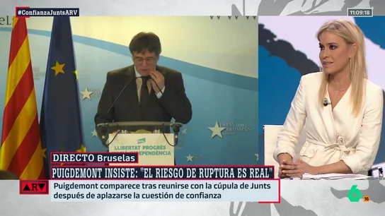 Afra Blanco reacciona al anuncio de Puigdemont: "Si no se negocia, los votos de Junts dejan de ser útiles" Afra Blanco reacciona al anuncio de Puigdemont: "Si no se negocia, los votos de Junts dejan de ser útiles"