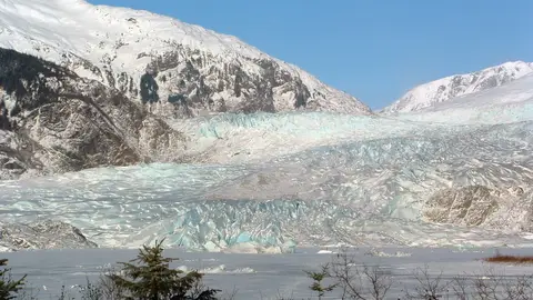 Glaciar de Mendenhall en invierno Glaciar de Mendenhall en invierno