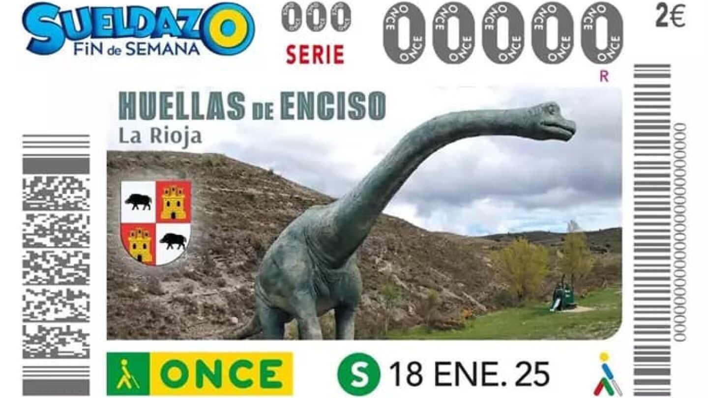 Las 'Huellas de Enciso' protagonizan el cupón de la ONCE.
