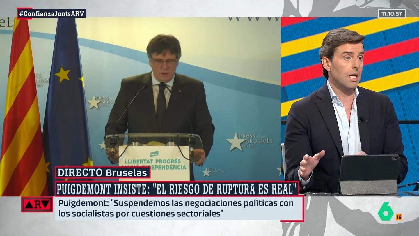 Montesinos señala que Sánchez tiene "un problema importante": "Sin esos siete votos de Junts, el Gobierno no puede sacar nada" Montesinos señala que Sánchez tiene "un problema importante": "Sin esos siete votos de Junts, el Gobierno no puede sacar nada"