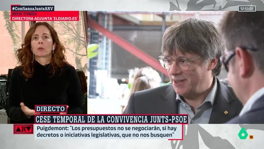 Neus Tomás descarta que vaya a haber una moción de censura: "Mientras esté Vox, Junts no puede hacerlo" Neus Tomás descarta que vaya a haber una moción de censura: "Mientras esté Vox, Junts no puede hacerlo"