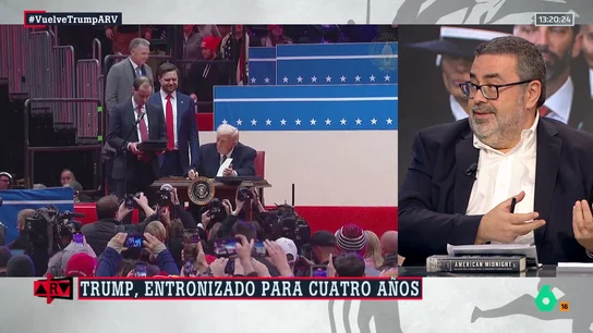 Pedro Rodríguez, tras la investidura de Trump: "Firmar decretazos es reconocer que el sistema de gobierno de EEUU no funciona" Pedro Rodríguez, tras la investidura de Trump: "Firmar decretazos es reconocer que el sistema de gobierno de EEUU no funciona"