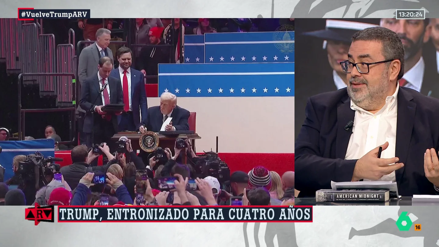 Pedro Rodríguez, tras la investidura de Trump: "Firmar decretazos es reconocer que el sistema de gobierno de EEUU no funciona" Pedro Rodríguez, tras la investidura de Trump: "Firmar decretazos es reconocer que el sistema de gobierno de EEUU no funciona"