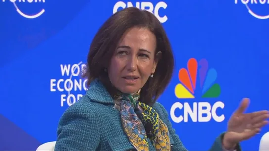 La presidenta del Banco Santander, Ana Patricia Botín, durante el foro de Davos La presidenta del Banco Santander, Ana Patricia Botín, durante el foro de Davos