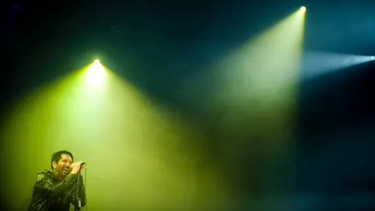 El cantante principal de la banda de rock industrial Nine Inch Nails, Trent Reznor El cantante principal de la banda de rock industrial Nine Inch Nails, Trent Reznor