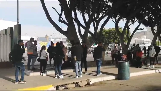 Migrantes bloqueados por Estados Unidos en la frontera con México Migrantes bloqueados por Estados Unidos en la frontera con México