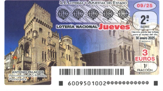 La Lotería Nacional homenajea al arquitecto Antonio Palacios en su sorteo del 30 de enero de 2025. La Lotería Nacional homenajea al arquitecto Antonio Palacios en su sorteo del 30 de enero de 2025.