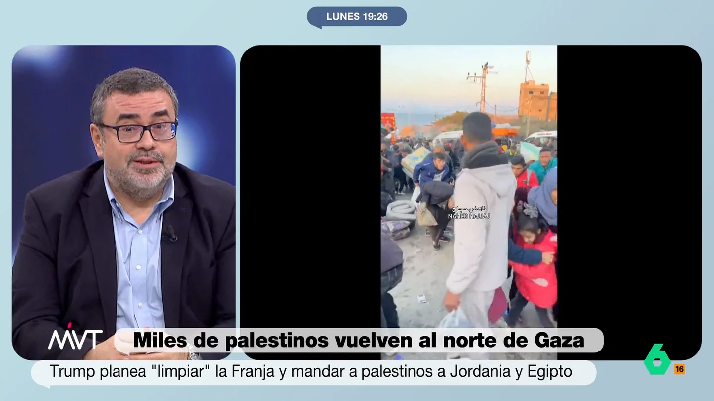 Pedro Rodríguez, a Trump sobre Gaza: "Es increíble que se atreva a decir en público que está muy bien para construir un Benidorm" "En el 80 aniversario de Auschwitz, desde el Despacho Oval se defiende la limpieza étnica", comenta Pedro Rodríguez en este vídeo donde analiza las palabras de Donald Trump sobre "limpiar" la Franja de Gaza y crear un resort turístico.