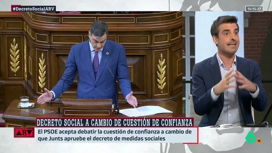 Pablo Simón analiza qué implica la cuestión de confianza: "Es la inversa de la moción de censura" Pablo Simón analiza qué implica la cuestión de confianza: "Es la inversa de la moción de censura"