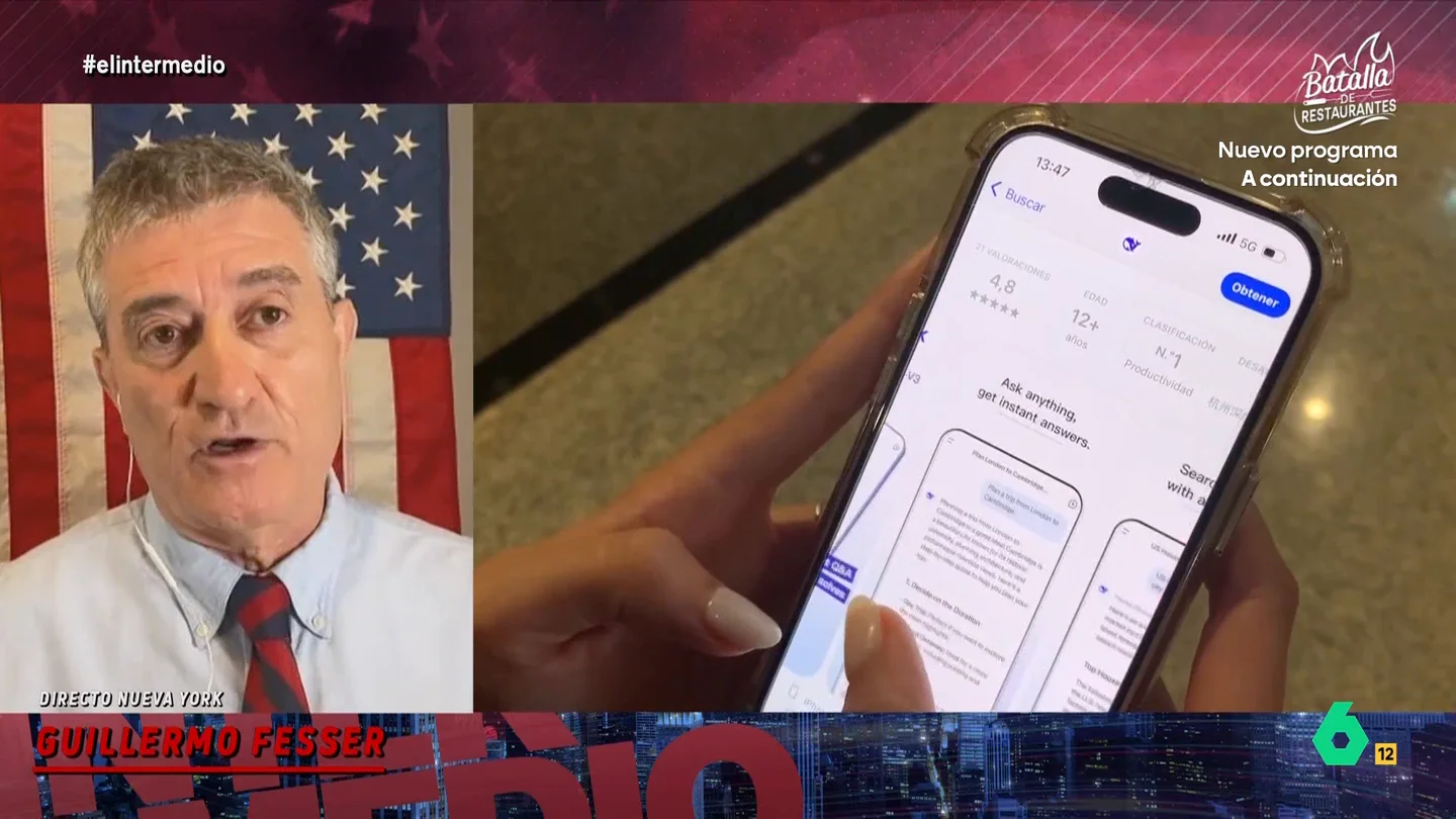 Guillermo Fesser, sobre la IA china DeepSeek: "Ha pillado a Silicon Valley con el paso cambiado" El periodista expone que esta aplicación "ha conseguido los mismos resultados que Chat GPT pero con una inversión menor". Añade que en EEUU "alertan del peligro de utilizar DeepSeek porque el gobierno comunista te puede chupar los datos".