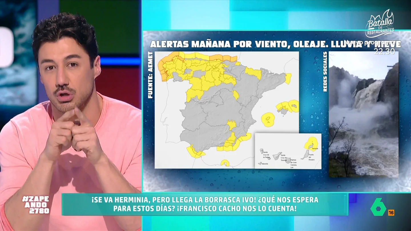 "Olas de siete metros y vientos de 100 km/h": Francisco Cacho anuncia la llegada de la borrasca Ivo "Olas de siete metros y vientos de 100 km/h": Francisco Cacho anuncia la llegada de la borrasca Ivo