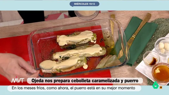 Pablo Ojeda elabora puerros asados con mayonesa de cebolla caramelizada: la receta paso a paso El nutricionista muestra cómo elaborar una receta muy sencilla que, además, cuenta con una salsa muy especial y deliciosa. Descubre todos los pasos en el vídeo principal.