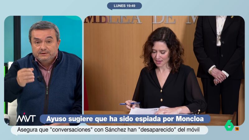 Chema Crespo, sobre las acusaciones de Ayuso a Moncloa: "Está instalada en una paranoia que a lo mejor requiere tratamiento"