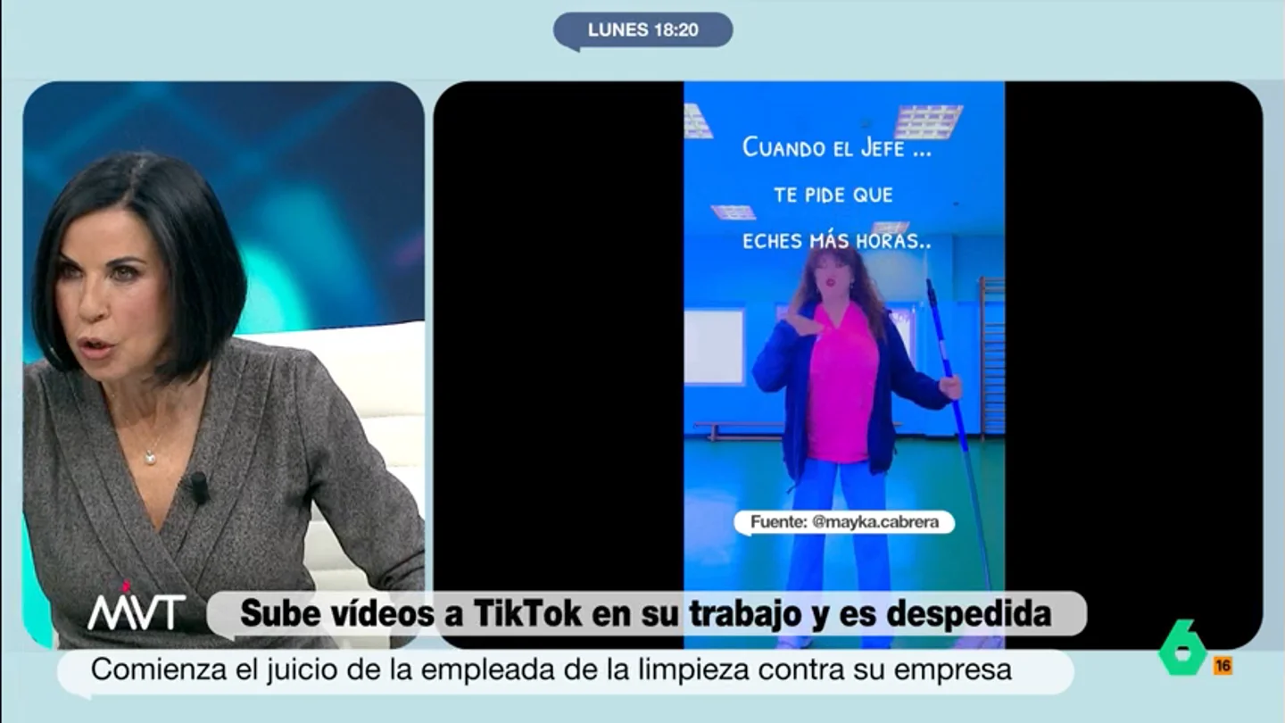 MVT Bea de Vicente da la razón a la trabajadora que fue despedida por subir vídeos bailando en el trabajo: "Tiene muchas opciones de ganar el juicio" MVT Bea de Vicente da la razón a la trabajadora que fue despedida por subir vídeos bailando en el trabajo: "Tiene muchas opciones de ganar el juicio"