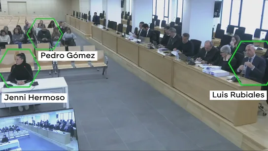 La Audiencia Nacional llama la atención a Luis Rubiales por sus aspavientos e interrupciones durante la declaración de Jenni Hermoso La Audiencia Nacional llama la atención a Luis Rubiales por sus aspavientos e interrupciones durante la declaración de Jenni Hermoso