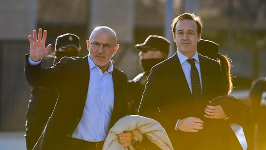 El técnico de la selección masculina de fútbol, Luis de la Fuente, a su llegada para testificar en el juicio a Luis Rubiales El técnico de la selección masculina de fútbol, Luis de la Fuente, a su llegada para testificar en el juicio a Luis Rubiales