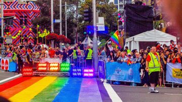 Espectadores en el Mardi Gras Parede